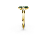 Yellow gold Three-Stone Fancy Green Marquise  Cut Diamond Solitaire with Prong Setting and Classic Band_52