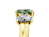 Yellow gold Three-Stone Fancy Green Oval Cut Cut Solitaire Ring with Classic Prong Setting_5