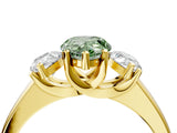 Yellow gold Three-Stone Fancy Green Pear Cut Cut Solitaire Ring with Classic Prong Setting_4