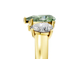 Yellow gold Three-Stone Fancy Green Pear Cut Cut Solitaire Ring with Classic Prong Setting_5