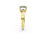 Yellow gold Three-Stone Fancy Green Radiant Cut Cut Diamond Ring with Channel Set Band and Four-Prong Setting_26