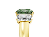 Yellow gold Three-Stone Fancy Green Radiant Cut Cut Solitaire Ring with Classic Prong Setting_5