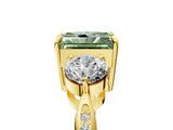 Yellow gold Three-Stone Fancy Green Radiant Cut Diamond Channel Set Engagement Ring with Prong Setting_17