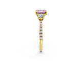 Yellow gold Three-Stone Fancy Pink Asscher Cut Cut Diamond Pavé Band with Prong Setting_17
