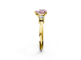 Yellow gold Three-Stone Fancy Pink Heart  Cut Diamond Solitaire with Prong Setting and Classic Band_47