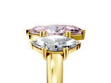 Yellow gold Three-Stone Fancy Pink Marquise Cut Cut Diamond Ring with Channel Set Band and Four-Prong Setting_29