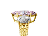 Yellow gold Three-Stone Fancy Pink Marquise Cut Cut Diamond Ring with Channel-Set Band and Prong Setting_5