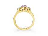 Yellow gold Three-Stone Fancy Pink Marquise Cut Cut Solitaire Ring with Classic Prong Setting_3