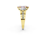 Yellow gold Three-Stone Fancy Pink Marquise  Cut Diamond Ring with Channel-Set Band and Four-Prong Setting_68