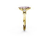 Yellow gold Three-Stone Fancy Pink Marquise  Cut Diamond Solitaire with Prong Setting and Classic Band_44