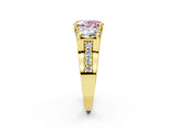 Yellow gold Three-Stone Fancy Pink Oval  Cut Diamond Ring with Channel-Set Band and Four-Prong Setting_51
