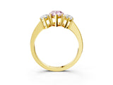 Yellow gold Three-Stone Fancy Pink Pear Cut Cut Diamond Engagement Ring with Flat Band and Four-Prong Setting_15