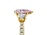 Yellow gold Three-Stone Fancy Pink Pear Cut Cut Diamond Pavé Band with Prong Setting_32