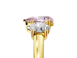 Yellow gold Three-Stone Fancy Pink Pear Cut Cut Diamond Ring with Channel Set Band and Four-Prong Setting_29