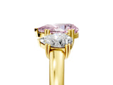 Yellow gold Three-Stone Fancy Pink Pear Cut Cut Diamond Ring with Channel Set Band and Four-Prong Setting_5