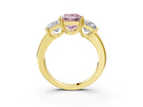 Yellow gold Three-Stone Fancy Pink Princess Cut Cut Diamond Ring with Channel Set Band and Four-Prong Setting_27
