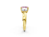 Yellow gold Three-Stone Fancy Pink Radiant Cut Cut Diamond Ring with Channel Set Band and Four-Prong Setting_26
