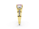 Yellow gold Three-Stone Fancy Pink Radiant  Cut Diamond Ring with Channel-Set Band and Four-Prong Setting_50