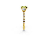 Yellow gold Three-Stone Fancy Yellow Asscher Cut Cut Diamond Pavé Band with Prong Setting_17