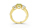 Yellow gold Three-Stone Fancy Yellow Asscher Cut Cut Diamond Ring with Channel Set Band and Four-Prong Setting_27