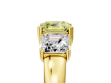 Yellow gold Three-Stone Fancy Yellow Asscher Cut Cut Diamond Ring with Channel Set Band and Four-Prong Setting_29