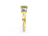Yellow gold Three-Stone Fancy Yellow Asscher Cut Cut Solitaire Ring with Classic Prong Setting_2