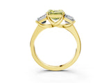 Yellow gold Three-Stone Fancy Yellow Asscher Cut Cut Solitaire Ring with Classic Prong Setting_3