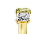 Yellow gold Three-Stone Fancy Yellow Asscher Cut Cut Solitaire Ring with Classic Prong Setting_5