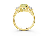 Yellow gold Three-Stone Fancy Yellow Asscher Cut Diamond Engagement Ring with Prong Setting_6