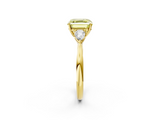 Yellow gold Three-Stone Fancy Yellow Asscher  Cut Diamond Ring with Pear Side Stones in Four-Prong Setting_19