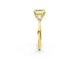 Yellow gold Three-Stone Fancy Yellow Asscher Cut Diamond Ring with Pear  Side Stones in Four-Prong Setting_50
