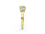 Yellow gold Three-Stone Fancy Yellow Cushion Cut Cut Diamond Ring with Channel Set Band and Four-Prong Setting_26