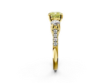 Yellow gold Three-Stone Fancy Yellow Cushion  Cut Diamond Pavé Band with Four-Prong Setting_30