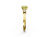 Yellow gold Three-Stone Fancy Yellow Cushion  Cut Diamond Solitaire with Prong Setting and Classic Band_27