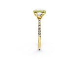 Yellow gold Three-Stone Fancy Yellow Emerald Cut Cut Diamond Pavé Band with Prong Setting_17