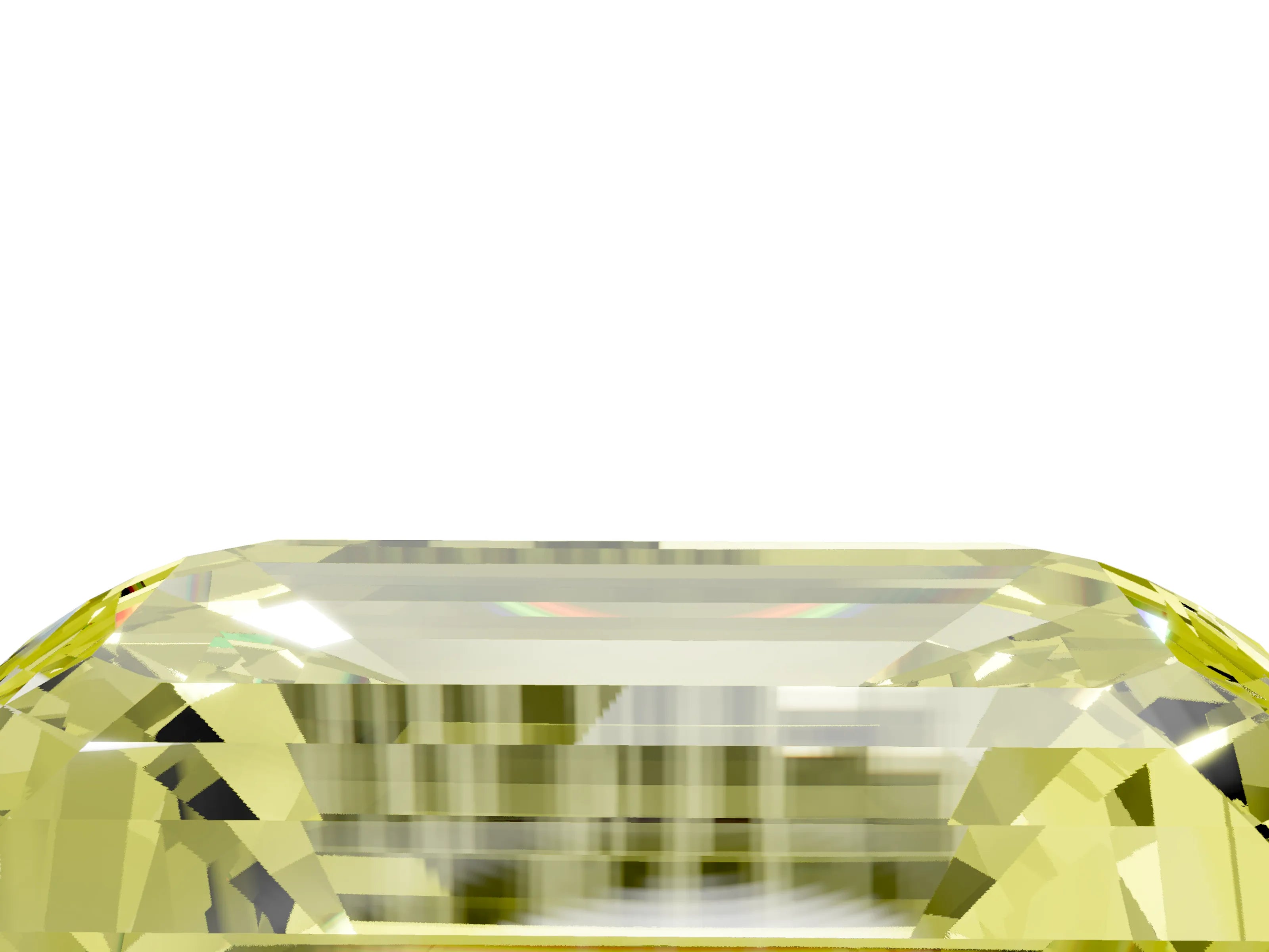 Yellow gold Three-Stone Fancy Yellow Emerald Cut Diamond Engagement Ring with Pave Band and Prong Setting_5