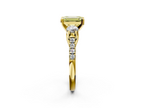 Yellow gold Three-Stone Fancy Yellow Emerald  Cut Diamond Pavé Band with Four-Prong Setting_30