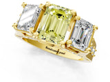 Yellow gold Three-Stone Fancy Yellow Emerald  Cut Diamond Ring with Channel-Set Band and Four-Prong Setting_50