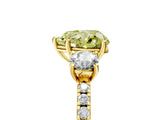 Yellow gold Three-Stone Fancy Yellow Heart Cut Cut Diamond Pavé Band with Prong Setting_20