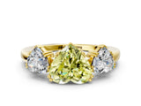 Yellow gold Three-Stone Fancy Yellow Heart Cut Cut Diamond Ring with Channel Set Band and Four-Prong Setting_36
