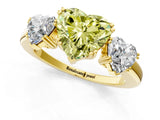 Yellow gold Three-Stone Fancy Yellow Heart Cut Cut Diamond Ring with Channel Set Band and Four-Prong Setting_37