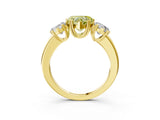 Yellow gold Three-Stone Fancy Yellow Heart Cut Cut Diamond Ring with Channel Set Band and Four-Prong Setting_39