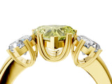 Yellow gold Three-Stone Fancy Yellow Heart Cut Cut Diamond Ring with Channel Set Band and Four-Prong Setting_40
