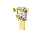 Yellow gold Three-Stone Fancy Yellow Heart Cut Cut Solitaire Ring with Classic Prong Setting_5