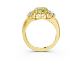 Yellow gold Three-Stone Fancy Yellow Heart  Cut Diamond Ring with Channel-Set Band and Four-Prong Setting_52