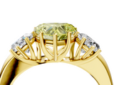 Yellow gold Three-Stone Fancy Yellow Heart  Cut Diamond Ring with Channel-Set Band and Four-Prong Setting_53