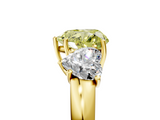 Yellow gold Three-Stone Fancy Yellow Heart  Cut Diamond Ring with Channel-Set Band and Four-Prong Setting_54
