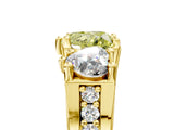 Yellow gold Three-Stone Fancy Yellow Heart  Cut Diamond Ring with Channel-Set Band and Four-Prong Setting_54