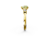 Yellow gold Three-Stone Fancy Yellow Heart  Cut Diamond Solitaire with Prong Setting and Classic Band_44