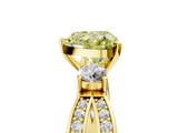 Yellow gold Three-Stone Fancy Yellow Heart  Cut Diamond Twist Band with Prong Setting_63